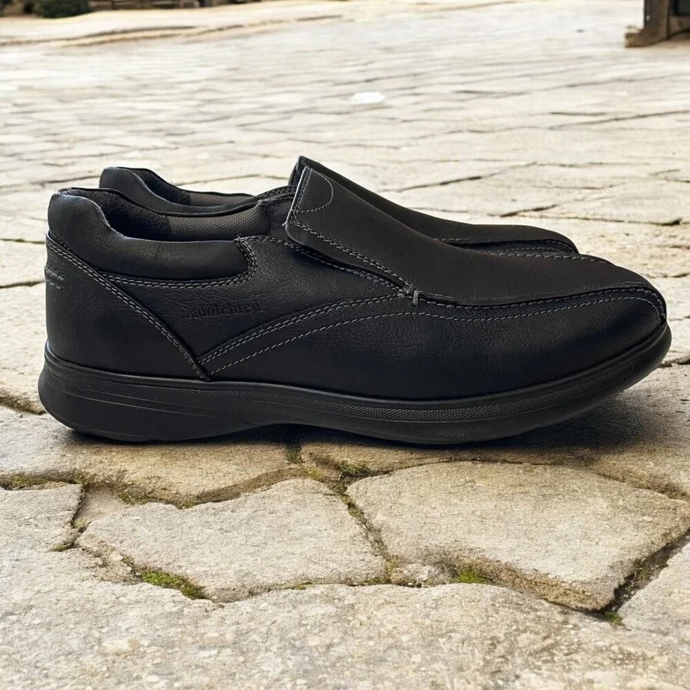 Saddlebred Tallon‎ Black Loafers 10M Slip-On Dress Shoes Comfort Casual Office